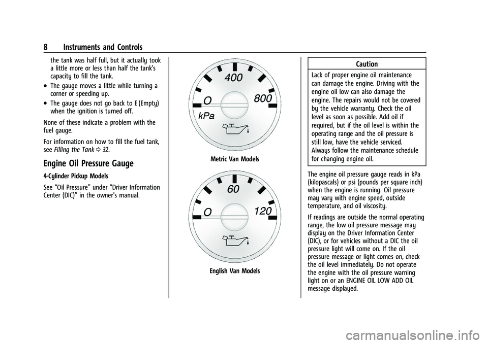 CHEVROLET COLORADO 2021 Duramax Diesel Supplement Chevrolet/GMC 2.8L Duramax Diesel Engine Supplement (GMNA-Localizing-
U.S./Canada-14465442) - 2021 - CRC - 2/3/20
8 Instruments and Controls
the tank was half full, but it actually took
a little more CHEVROLET COLORADO 2021 Duramax Diesel Supplement Chevrolet/GMC 2.8L Duramax Diesel Engine Supplement (GMNA-Localizing-
U.S./Canada-14465442) - 2021 - CRC - 2/3/20
8 Instruments and Controls
the tank was half full, but it actually took
a little more