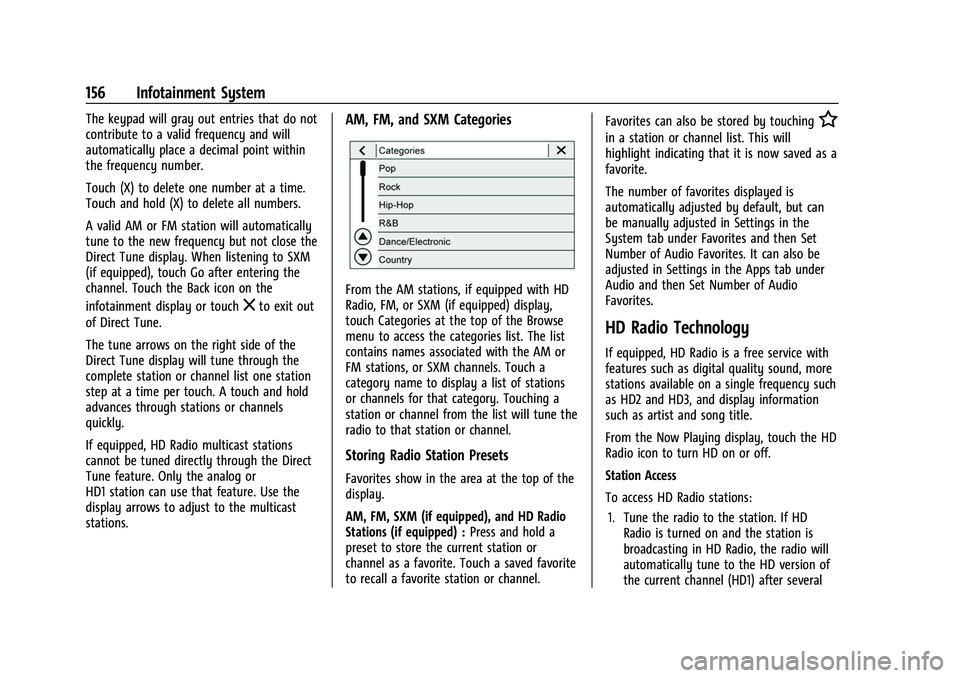 CHEVROLET SILVERADO 1500 2021  Owners Manual Chevrolet Silverado 1500 Owner Manual (GMNA-Localizing-U.S./Canada/
Mexico/Paraguay-14632303) - 2021 - CRC - 11/9/20
156 Infotainment System
The keypad will gray out entries that do not
contribute to 