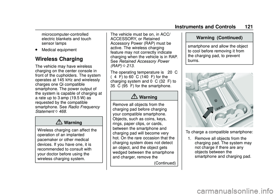CHEVROLET SILVERADO 2020 Owners Manual Chevrolet Silverado Owner Manual (GMNA-Localizing-U.S./Canada/Mexico-
13337620) - 2020 - CTC - 1/27/20
Instruments and Controls 121
microcomputer-controlled
electric blankets and touch
sensor lamps
. CHEVROLET SILVERADO 2020 Owners Manual Chevrolet Silverado Owner Manual (GMNA-Localizing-U.S./Canada/Mexico-
13337620) - 2020 - CTC - 1/27/20
Instruments and Controls 121
microcomputer-controlled
electric blankets and touch
sensor lamps
.