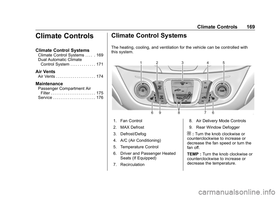 CHEVROLET EQUINOX 2019 Owners Manual Chevrolet Equinox Owner Manual (GMNA-Localizing-U.S./Canada/Mexico-
12145779) - 2019 - CRC - 7/30/18
Climate Controls 169
Climate Controls
Climate Control Systems
Climate Control Systems . . . . . 169 CHEVROLET EQUINOX 2019 Owners Manual Chevrolet Equinox Owner Manual (GMNA-Localizing-U.S./Canada/Mexico-
12145779) - 2019 - CRC - 7/30/18
Climate Controls 169
Climate Controls
Climate Control Systems
Climate Control Systems . . . . . 169