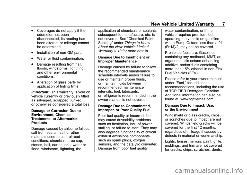 CHEVROLET LOW CAB FORWARD 2019  Limited Warranty manual Chevrolet Low Cab Forward Limited Warranty and Owner Assistance
Information (GMNA-Localizing-U.S.-12404512) - 2019 - crc - 2/7/18
New Vehicle Limited Warranty 7
.Coverages do not apply if the
odometer