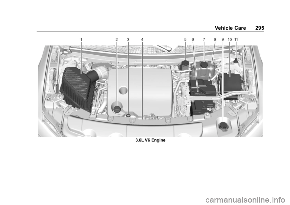 CHEVROLET TRAVERSE 2019 Owners Manual Chevrolet Traverse Owner Manual (GMNA-Localizing-U.S./Canada/Mexico-
12146157) - 2019 - CRC - 11/1/18
Vehicle Care 295
3.6L V6 Engine CHEVROLET TRAVERSE 2019 Owners Manual Chevrolet Traverse Owner Manual (GMNA-Localizing-U.S./Canada/Mexico-
12146157) - 2019 - CRC - 11/1/18
Vehicle Care 295
3.6L V6 Engine