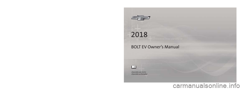 CHEVROLET BOLT EV 2018  Owners Manual 