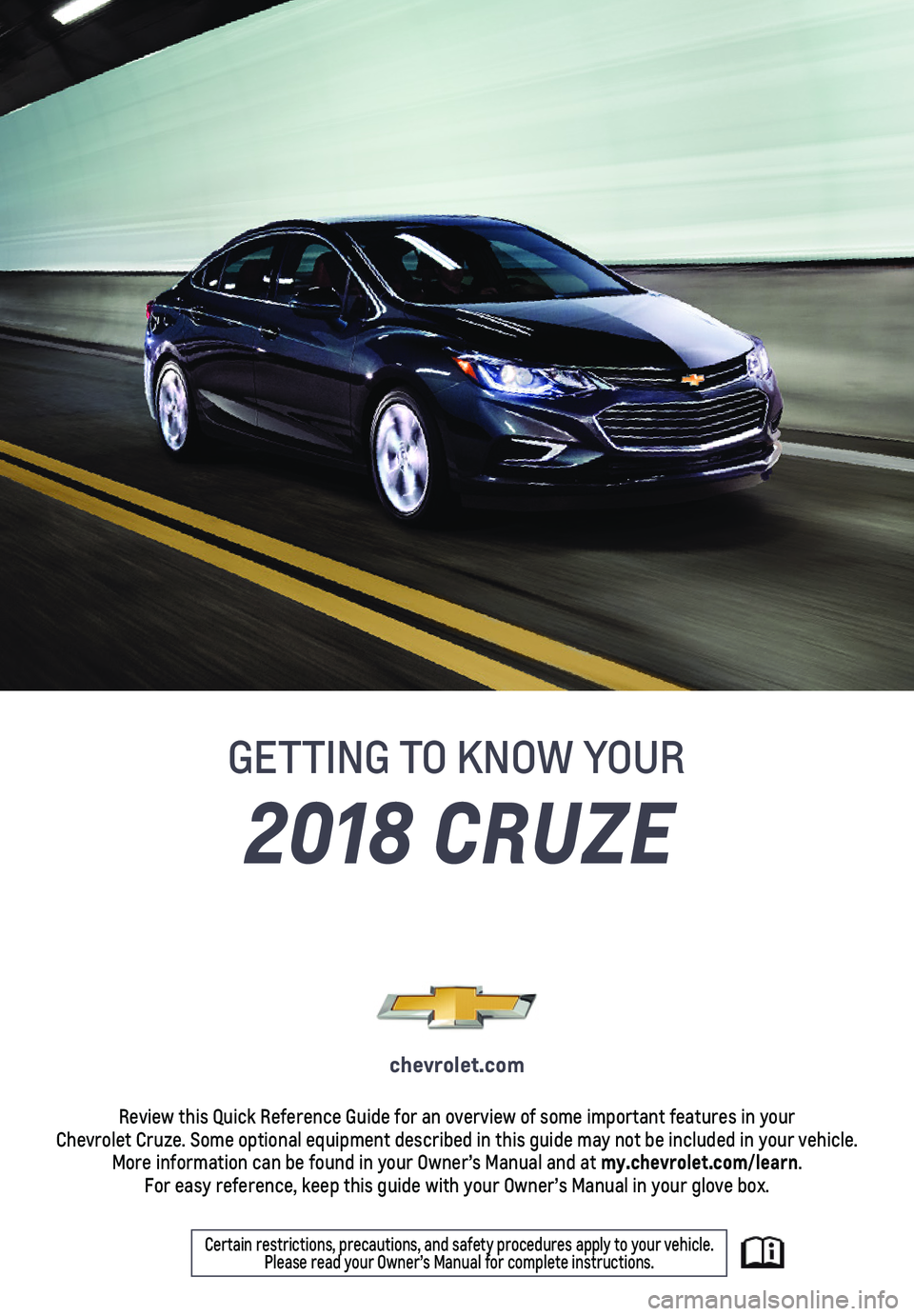 CHEVROLET CRUZE 2018  Get To Know Guide 