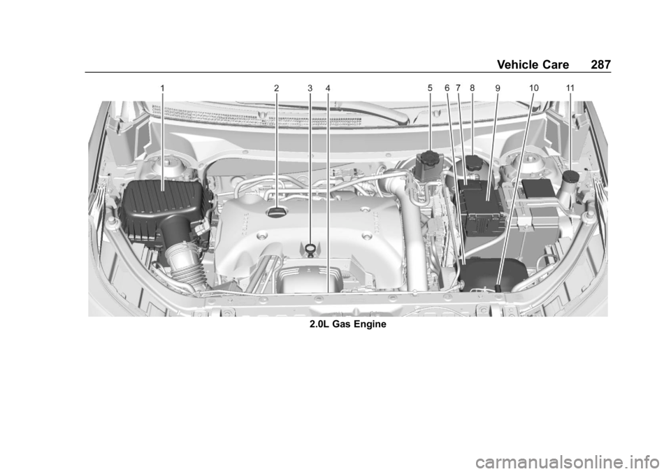 CHEVROLET EQUINOX 2018 Owners Manual Chevrolet Equinox Owner Manual (GMNA-Localizing-U.S./Canada/Mexico-
10446639) - 2018 - CRC - 8/18/17
Vehicle Care 287
2.0L Gas Engine CHEVROLET EQUINOX 2018 Owners Manual Chevrolet Equinox Owner Manual (GMNA-Localizing-U.S./Canada/Mexico-
10446639) - 2018 - CRC - 8/18/17
Vehicle Care 287
2.0L Gas Engine