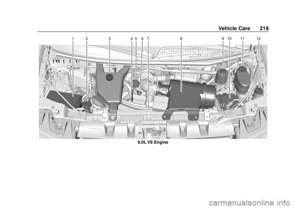 CHEVROLET EXPRESS 2018 Owners Manual Chevrolet Express Owner Manual (GMNA-Localizing-U.S./Canada/Mexico-
11374212) - 2018 - crc - 2/2/18
Vehicle Care 219
6.0L V8 Engine CHEVROLET EXPRESS 2018 Owners Manual Chevrolet Express Owner Manual (GMNA-Localizing-U.S./Canada/Mexico-
11374212) - 2018 - crc - 2/2/18
Vehicle Care 219
6.0L V8 Engine