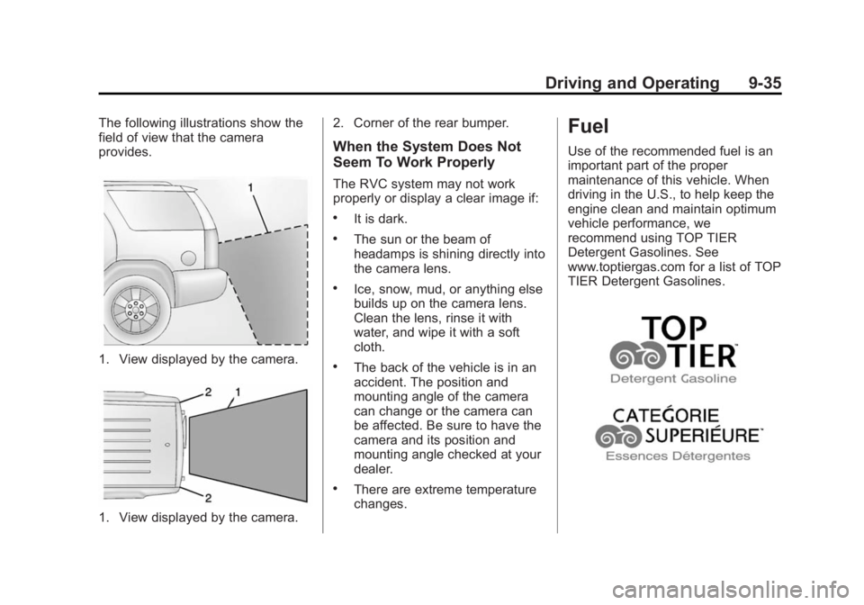 CHEVROLET CAPTIVA SPORT 2014  Owners Manual Black plate (35,1)Chevrolet Captiva Sport Owner Manual (GMNA-Localizing-U.S./Mexico-
6014141) - 2014 - crc - 8/13/13
Driving and Operating 9-35
The following illustrations show the
field of view that 
