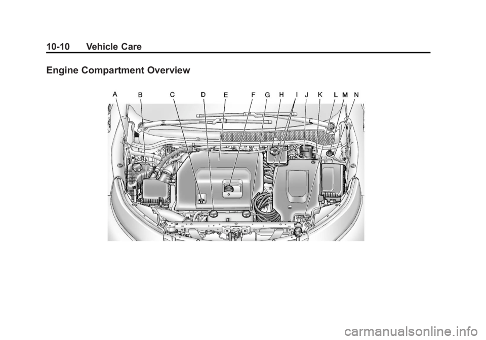 CHEVROLET VOLT 2011  Owners Manual Black plate (10,1)Chevrolet Volt Owner Manual - 2011
10-10 Vehicle Care
Engine Compartment Overview 