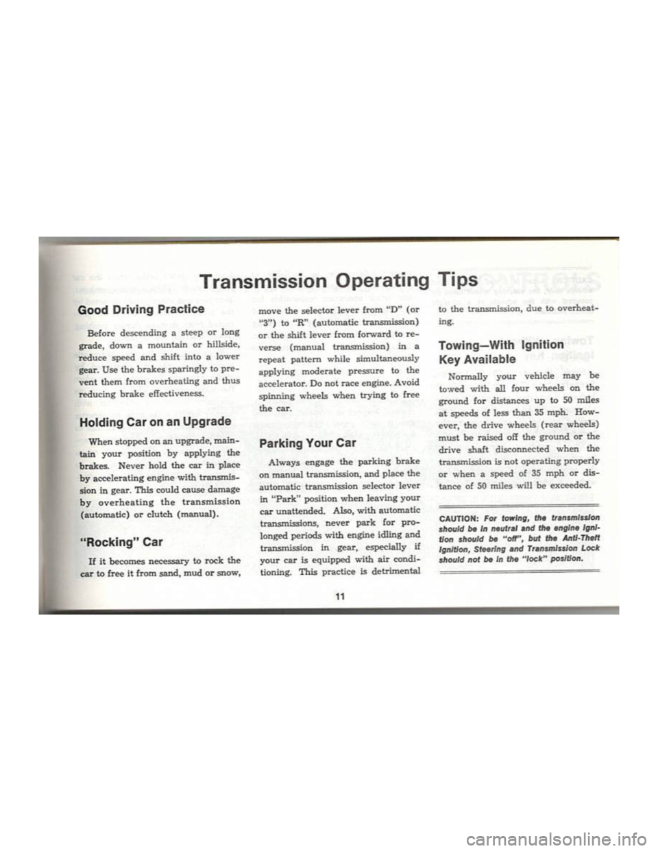 CHEVROLET CAMARO 1969 User Guide CHEVROLET CAMARO 1969 User Guide