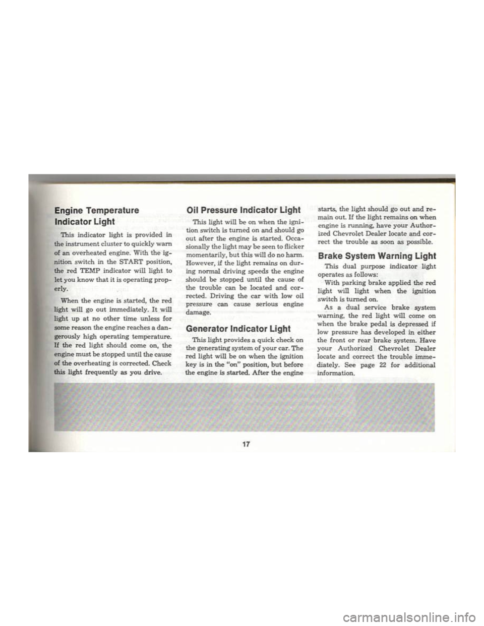 CHEVROLET CAMARO 1969 Owners Manual CHEVROLET CAMARO 1969 Owners Manual