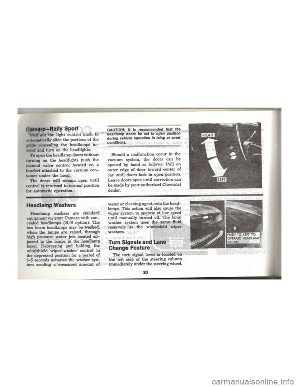 CHEVROLET CAMARO 1969 Owners Manual CHEVROLET CAMARO 1969 Owners Manual