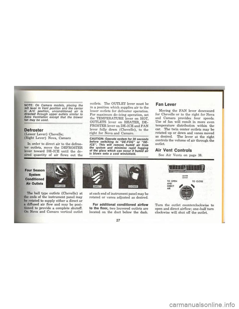 CHEVROLET CAMARO 1969 Owners Guide CHEVROLET CAMARO 1969 Owners Guide