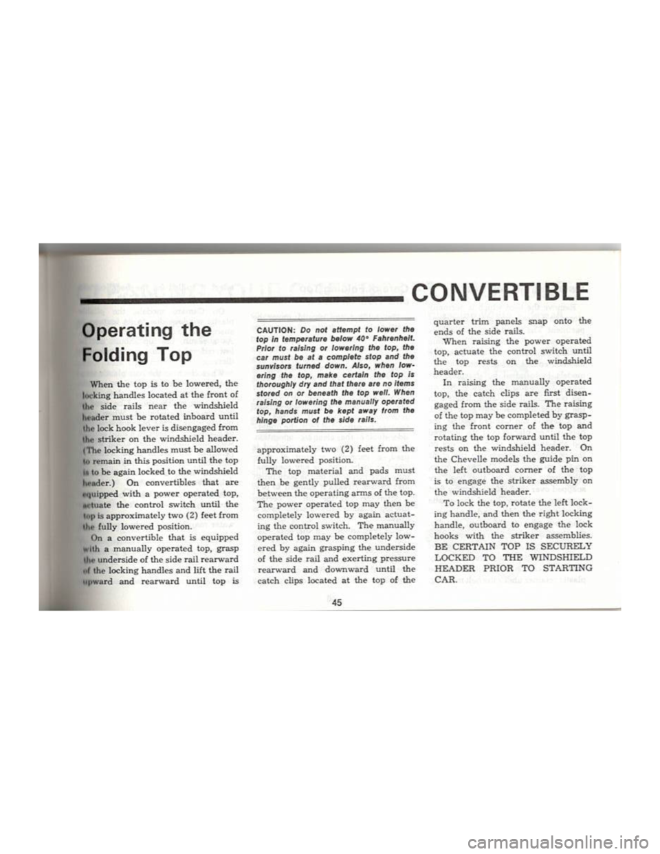 CHEVROLET CAMARO 1969 Workshop Manual 