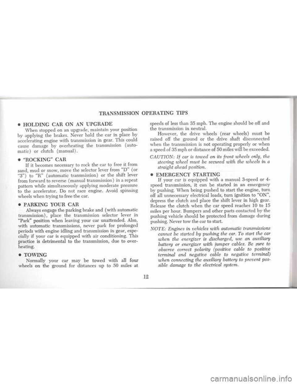 CHEVROLET CAMARO 1968 User Guide CHEVROLET CAMARO 1968 User Guide