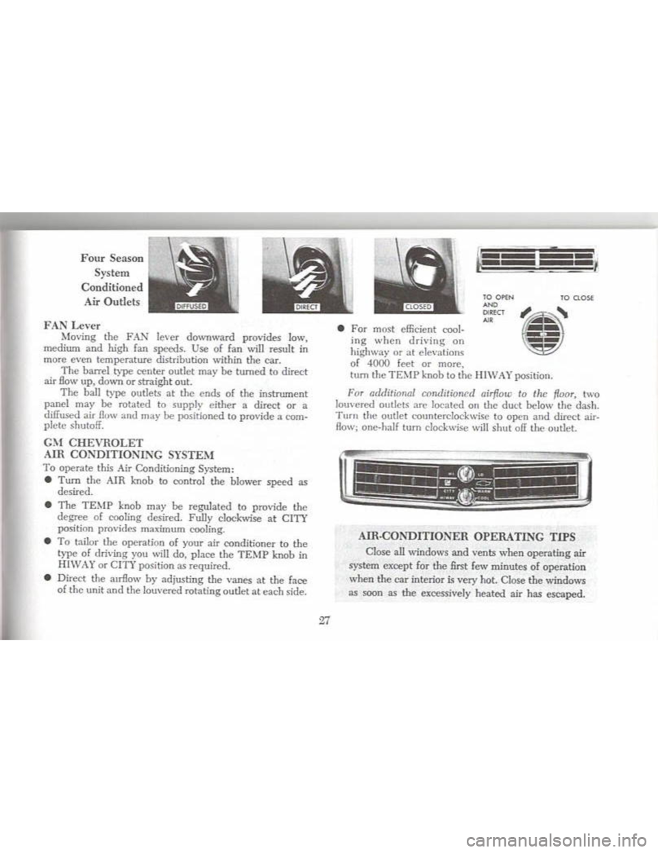 CHEVROLET CAMARO 1968 Owners Manual CHEVROLET CAMARO 1968 Owners Manual