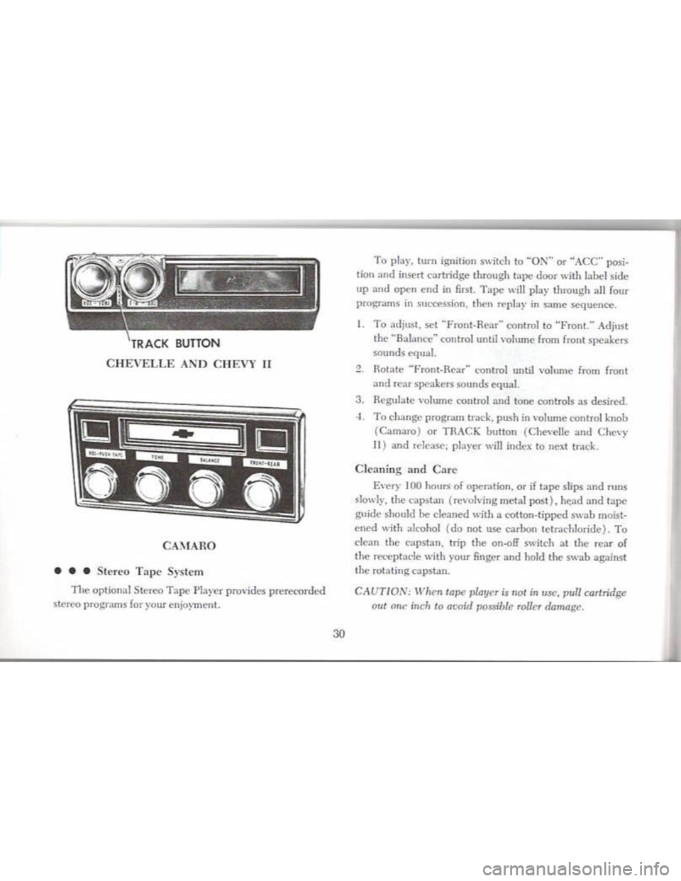 CHEVROLET CAMARO 1968 Owners Guide CHEVROLET CAMARO 1968 Owners Guide