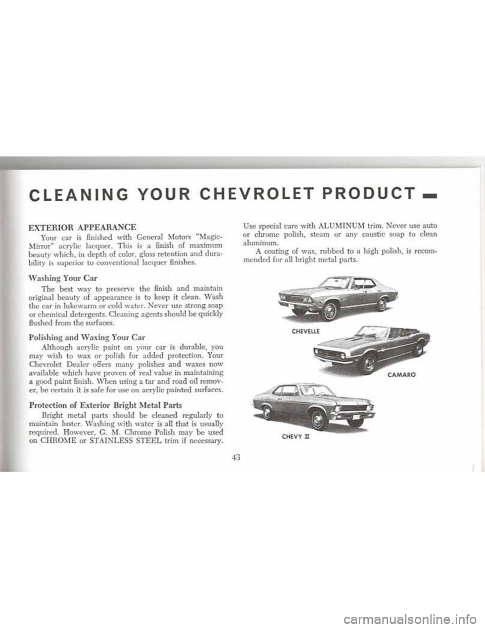 CHEVROLET CAMARO 1968 Service Manual CHEVROLET CAMARO 1968 Service Manual
