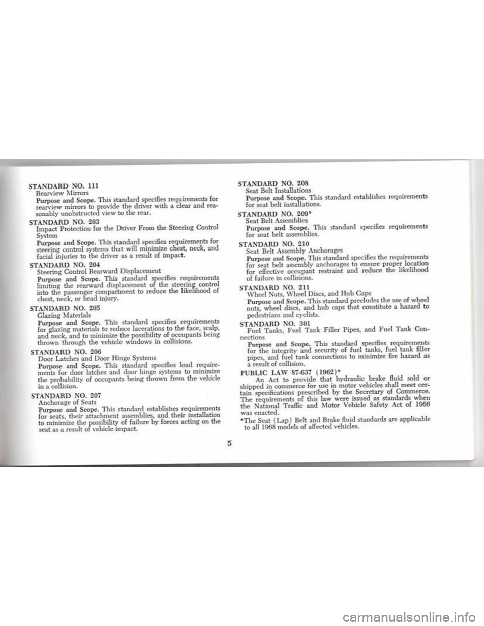 CHEVROLET CAMARO 1968  Owners Manual 