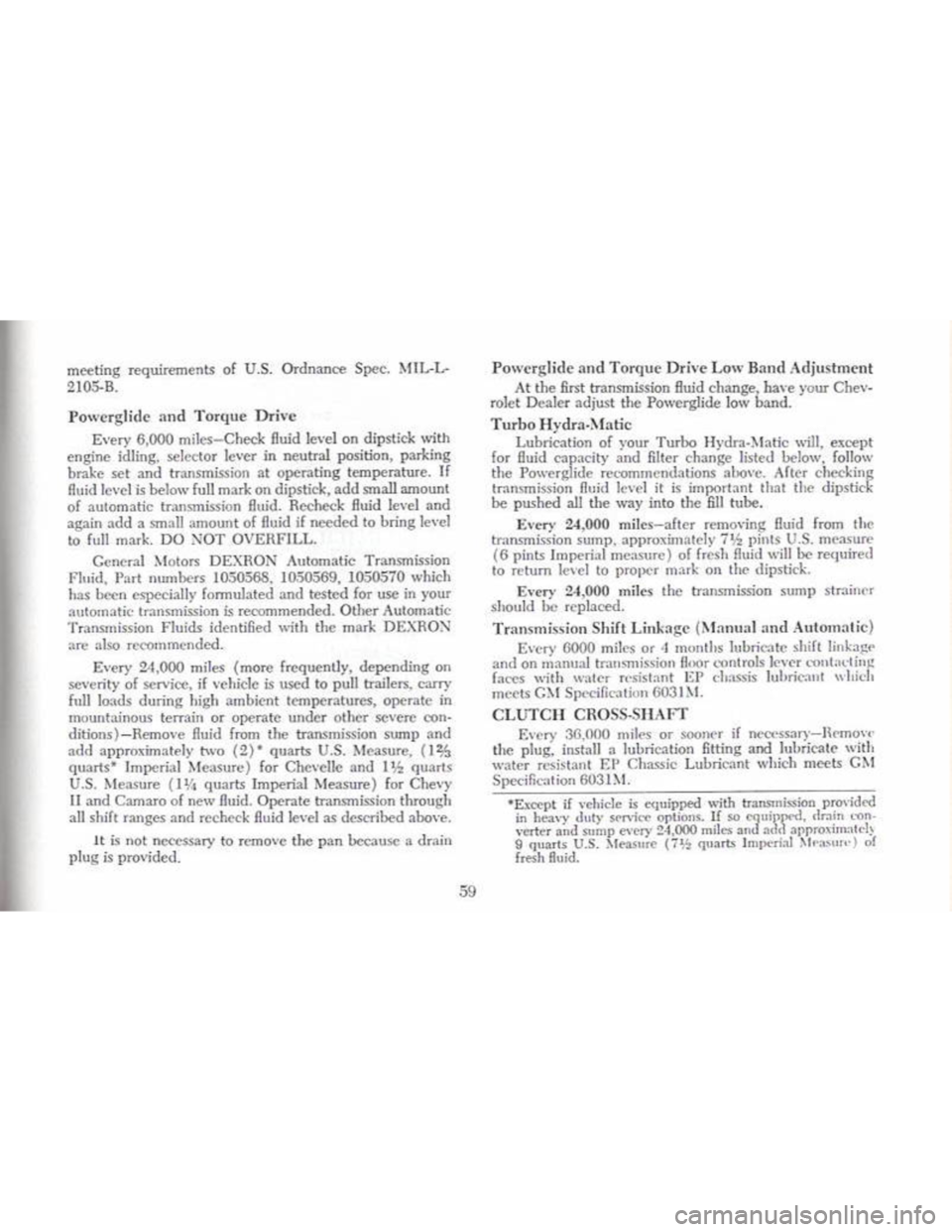 CHEVROLET CAMARO 1968 Repair Manual 