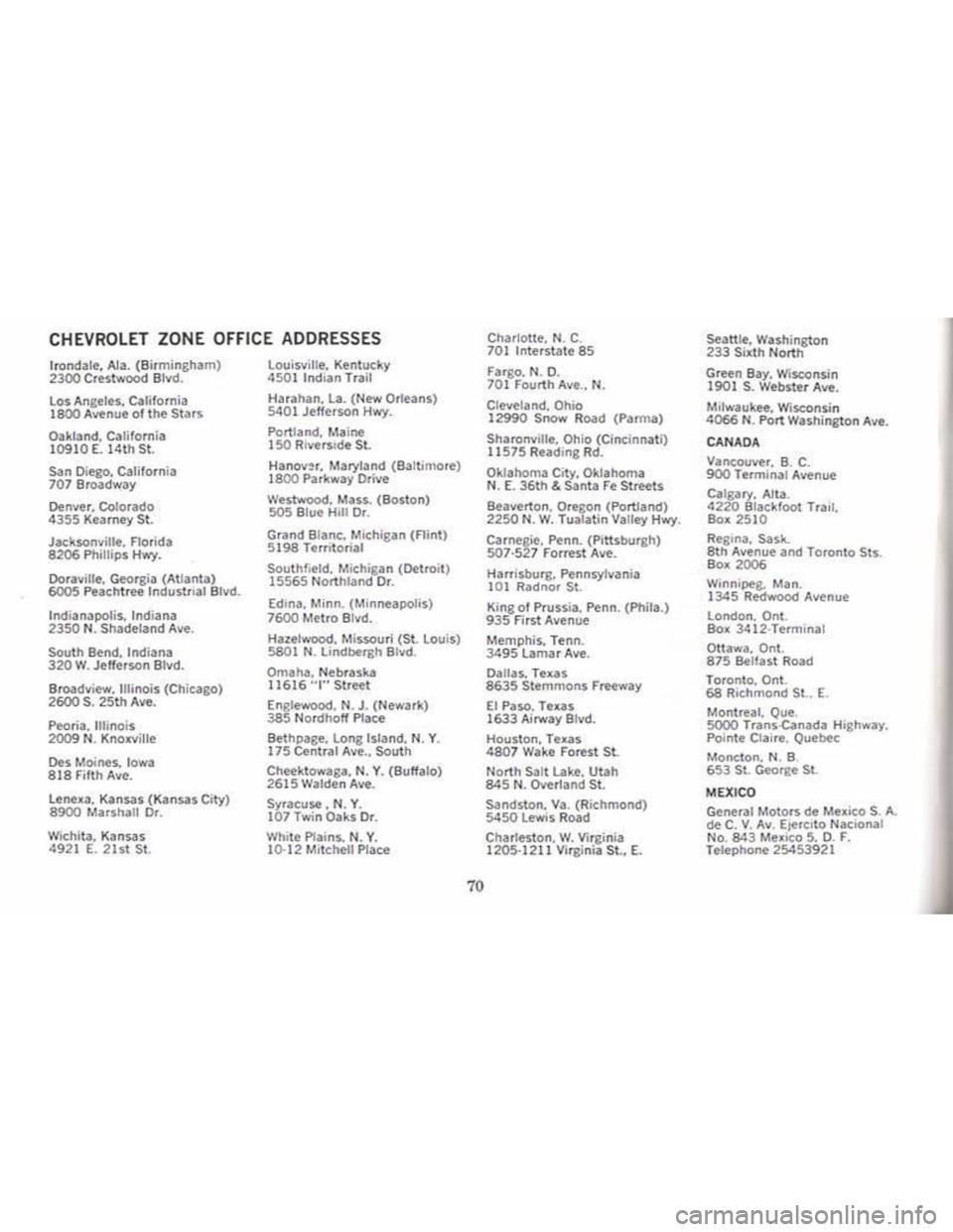 CHEVROLET CAMARO 1968 Manual PDF CHEVROLET CAMARO 1968 Manual PDF