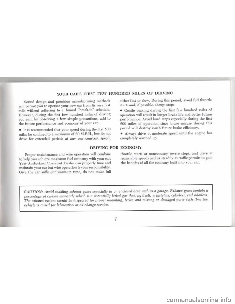 CHEVROLET CAMARO 1968  Owners Manual 