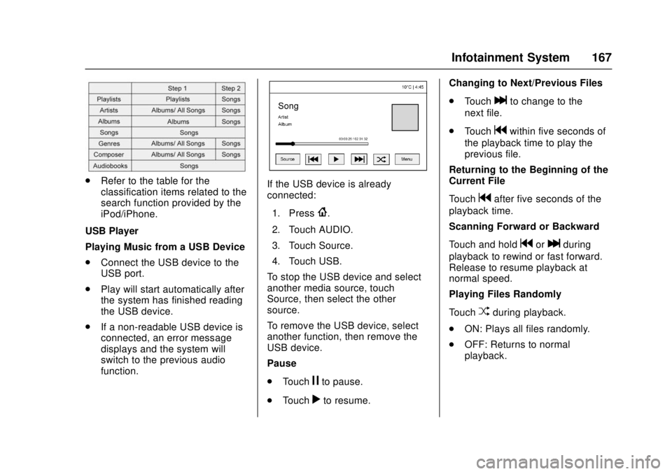 CHEVROLET CAMARO SS 2018 Owners Manual Chevrolet Camaro Owner Manual (GMNA-Localizing-U.S./Canada/Mexico-
11348325) - 2018 - crc - 4/11/17
Infotainment System 167
.Refer to the table for the
classification items related to the
search funct CHEVROLET CAMARO SS 2018 Owners Manual Chevrolet Camaro Owner Manual (GMNA-Localizing-U.S./Canada/Mexico-
11348325) - 2018 - crc - 4/11/17
Infotainment System 167
.Refer to the table for the
classification items related to the
search funct