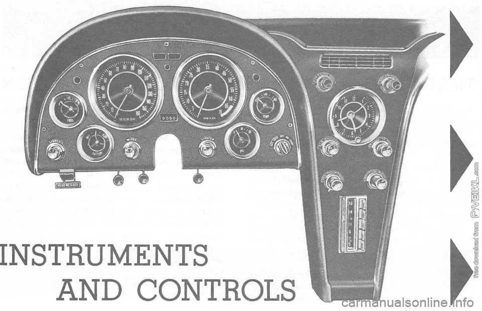 CHEVROLET CORVETTE 1964 User Guide INSTRUMENTS AND  CONTROLS    