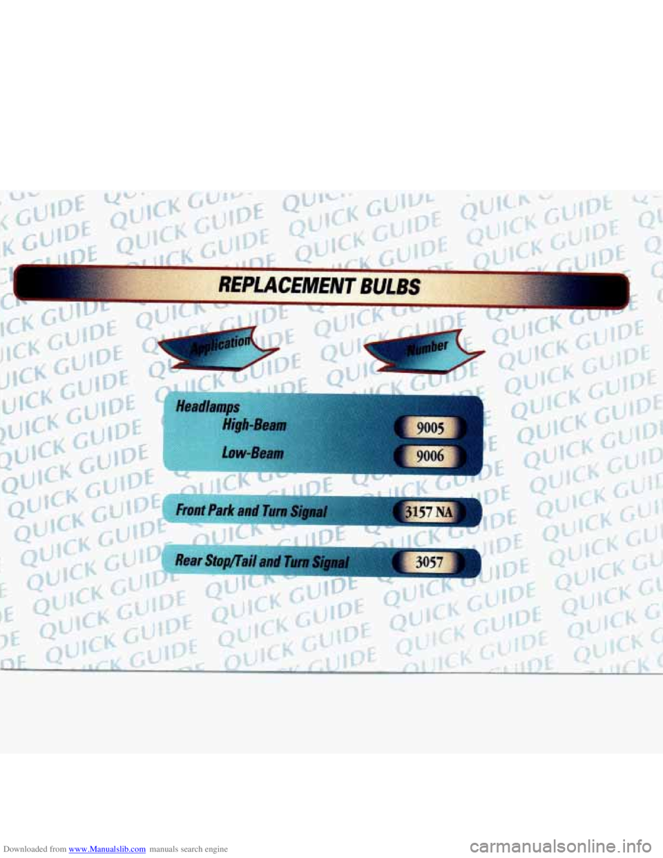 CHEVROLET MALIBU 1998 Owners Manual Downloaded from www.Manualslib.com manuals search engine CHEVROLET MALIBU 1998 Owners Manual Downloaded from www.Manualslib.com manuals search engine