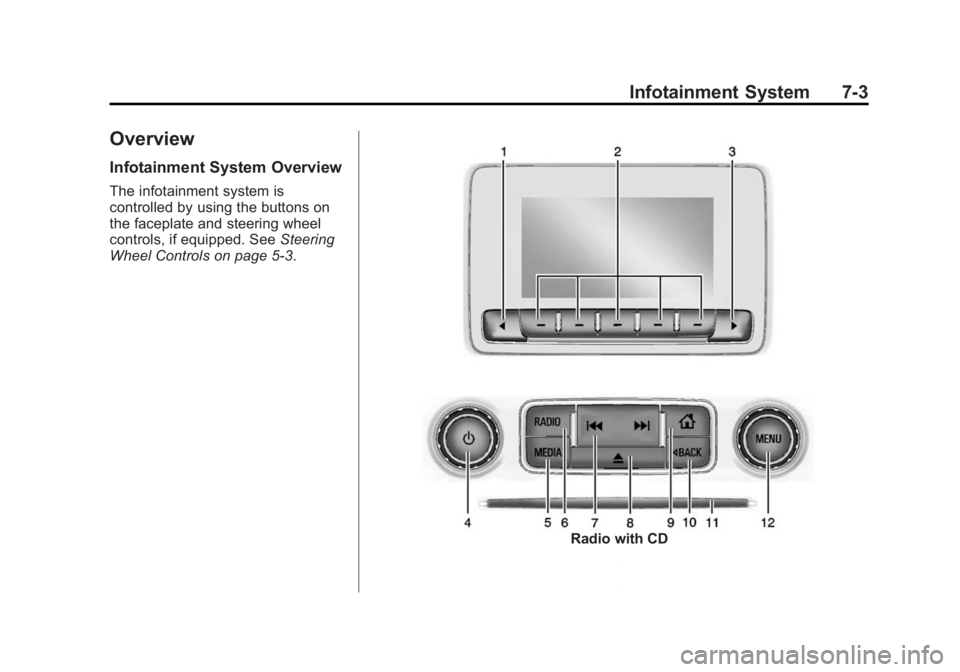 CHEVROLET SILVERADO 1500 2015 Owners Manual Black plate (3,1)Chevrolet 2015i Silverado Owner Manual (GMNA-Localizing-U.S./Canada/
Mexico-8425172) - 2015 - CRC - 6/20/14
Infotainment System 7-3
Overview
Infotainment System Overview
The infotainm CHEVROLET SILVERADO 1500 2015 Owners Manual Black plate (3,1)Chevrolet 2015i Silverado Owner Manual (GMNA-Localizing-U.S./Canada/
Mexico-8425172) - 2015 - CRC - 6/20/14
Infotainment System 7-3
Overview
Infotainment System Overview
The infotainm