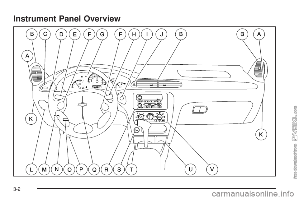 CHEVROLET CLASSIC 2004  Owners Manual Instrument Panel Overview
3-2 