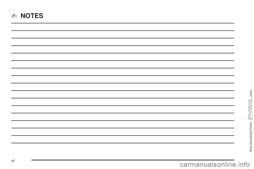 CHEVROLET CLASSIC 2005  Owners Manual ✍NOTES
vi 