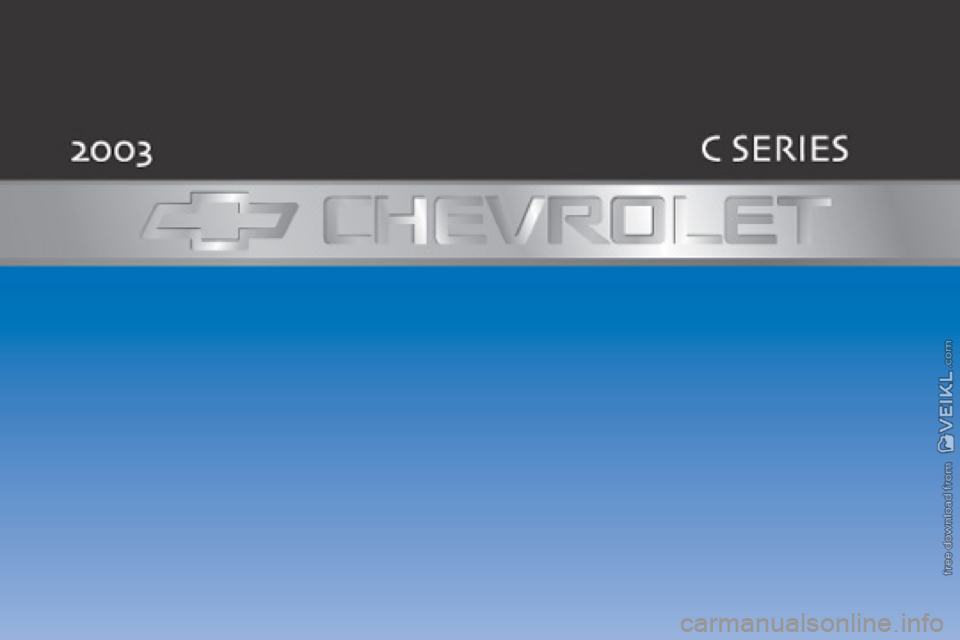 CHEVROLET C/K 2003  Owners Manual 