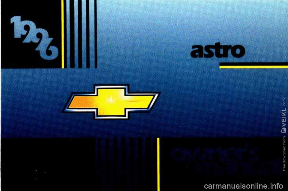 CHEVROLET ASTRO 1996  Owners Manual I 
c  