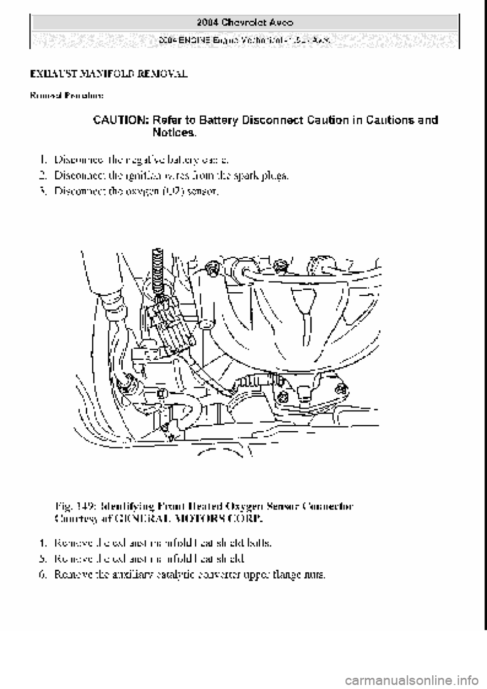 CHEVROLET AVEO 2002  Service Repair Manual 