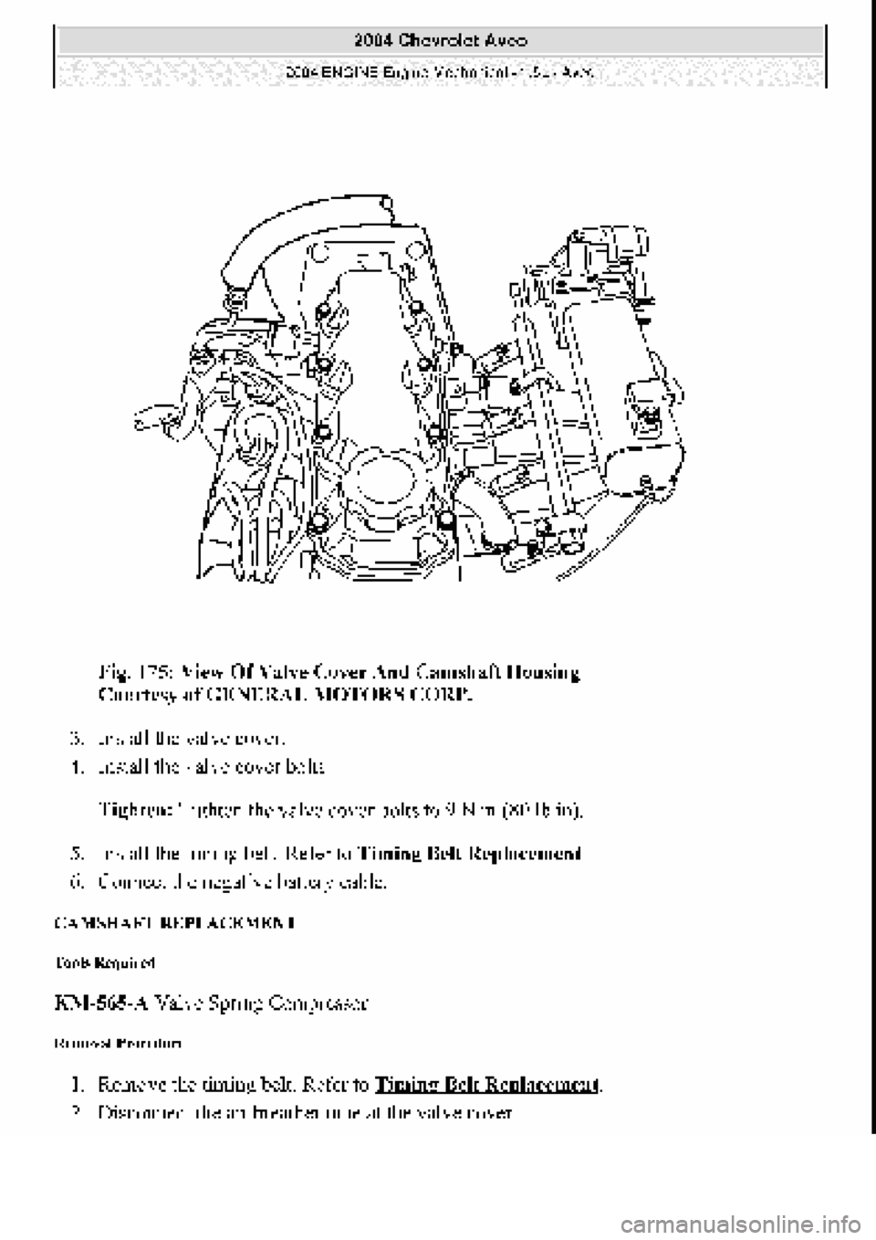 CHEVROLET AVEO 2002  Service Repair Manual 