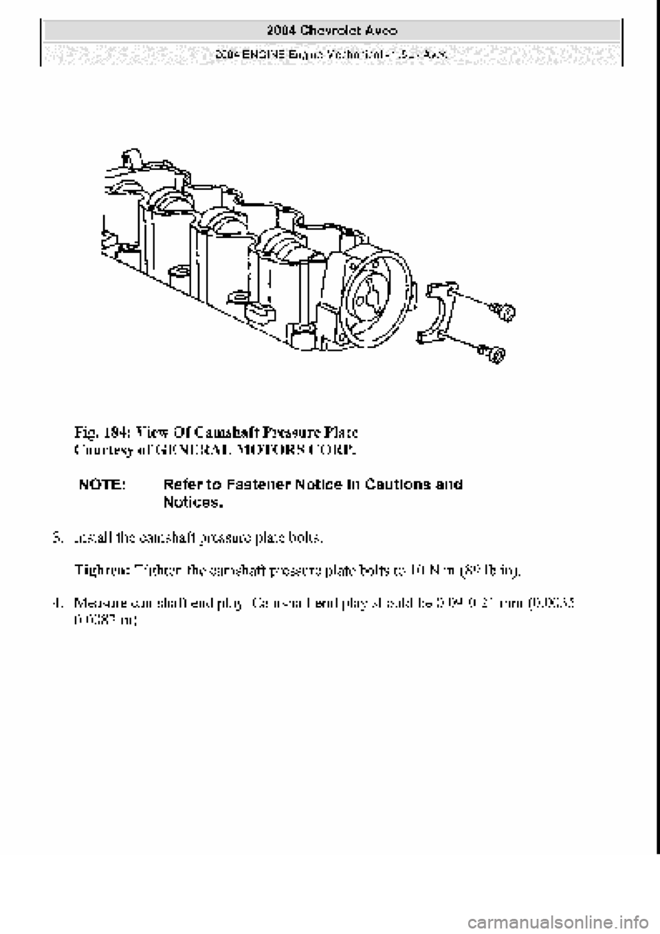 CHEVROLET AVEO 2002  Service Repair Manual 