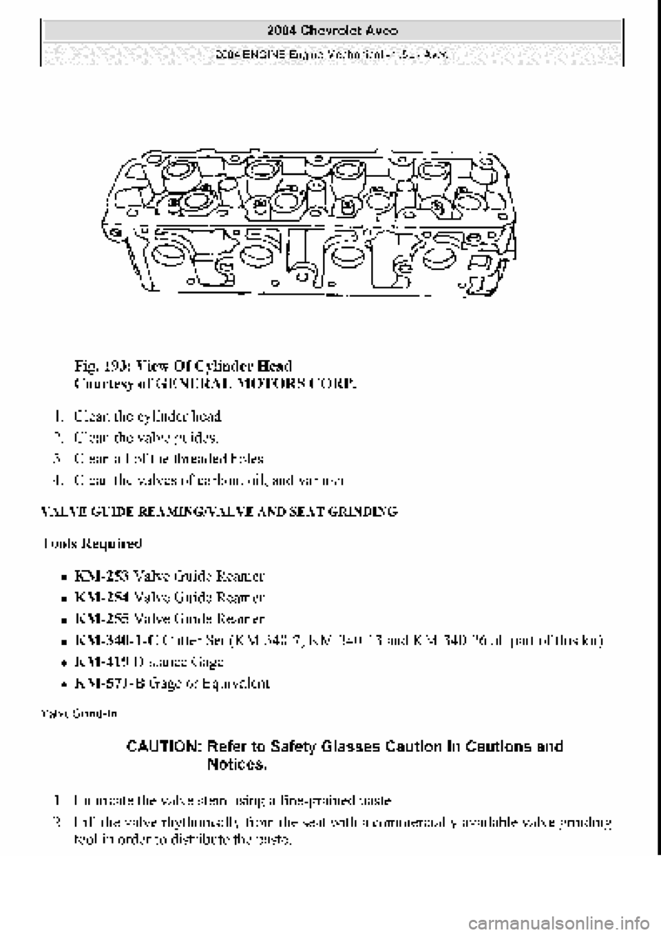 CHEVROLET AVEO 2002  Service Repair Manual 