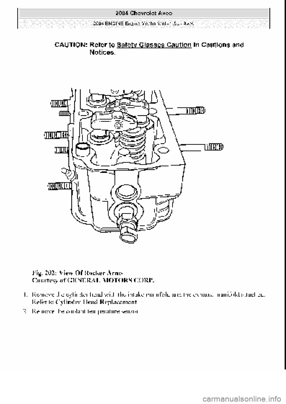 CHEVROLET AVEO 2002  Service Repair Manual 