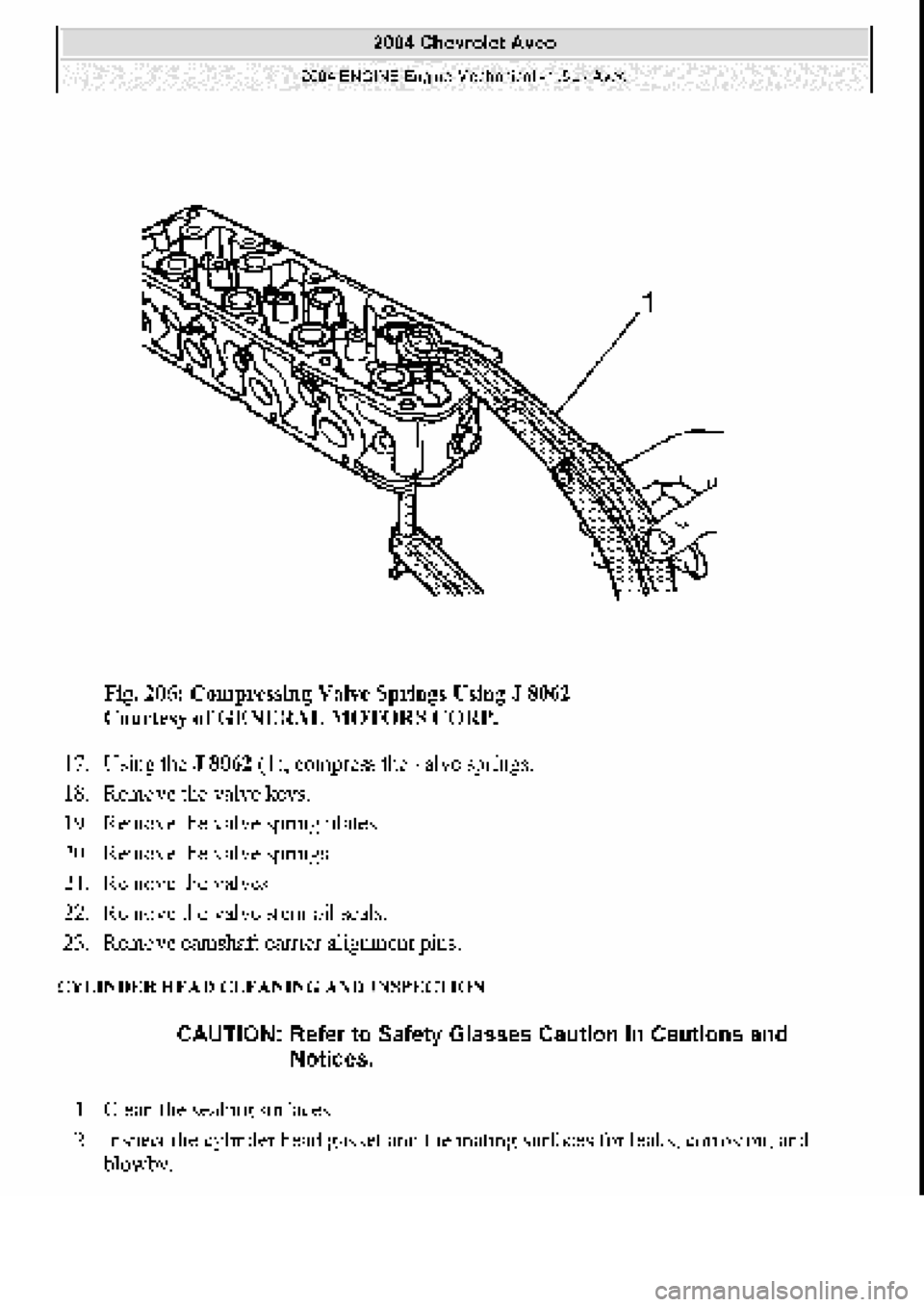 CHEVROLET AVEO 2002  Service Repair Manual 