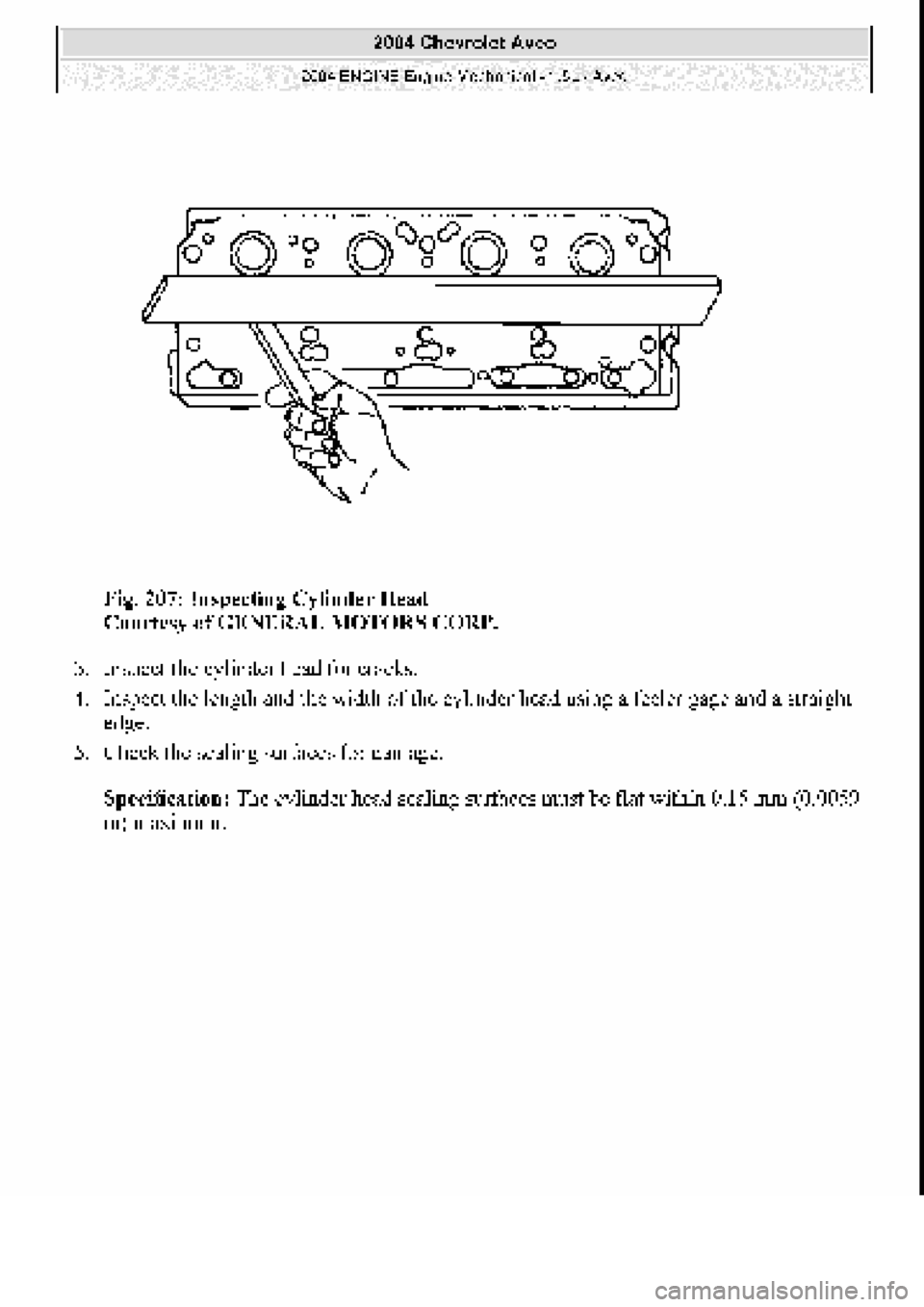 CHEVROLET AVEO 2002  Service Repair Manual 