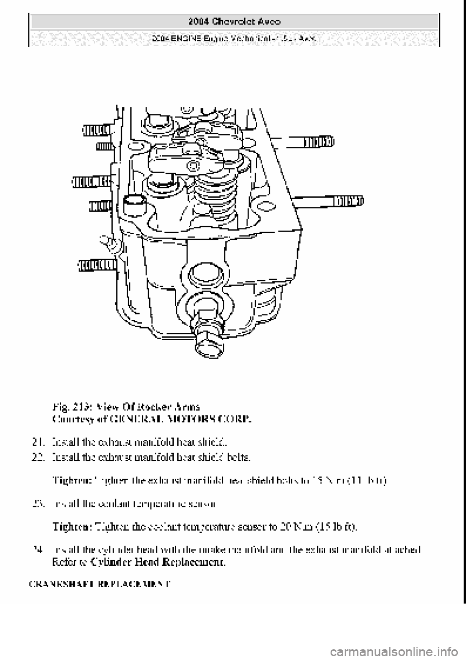 CHEVROLET AVEO 2002  Service Repair Manual 