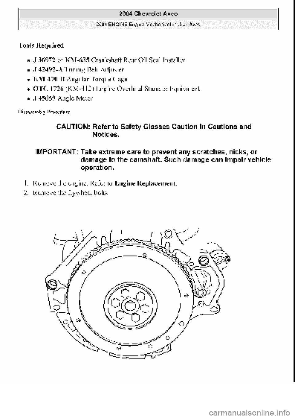 CHEVROLET AVEO 2002  Service Repair Manual 