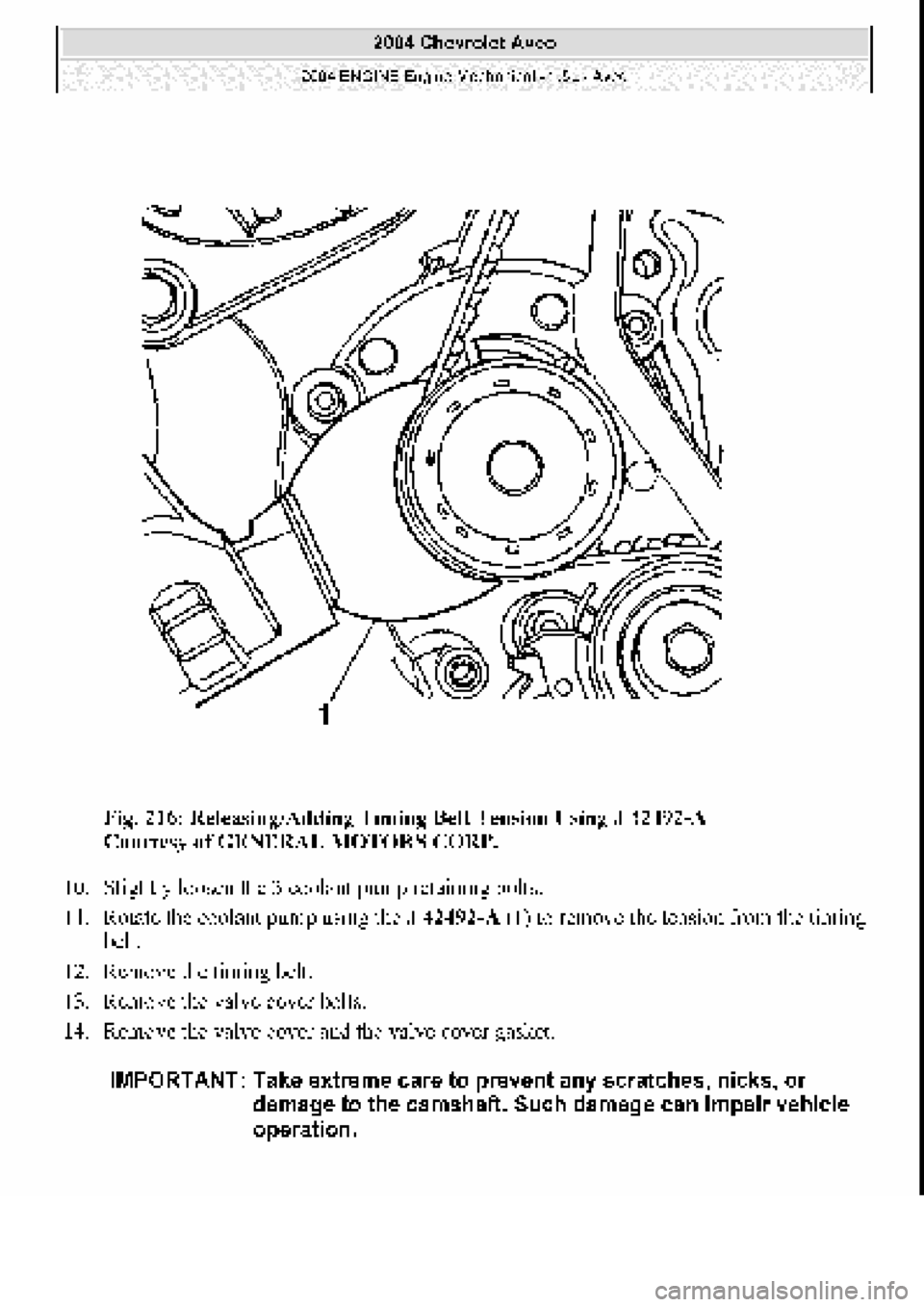 CHEVROLET AVEO 2002  Service Repair Manual 