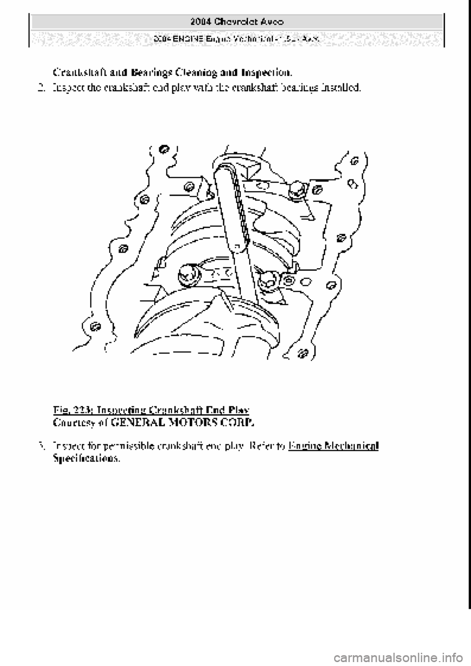 CHEVROLET AVEO 2002  Service Repair Manual 