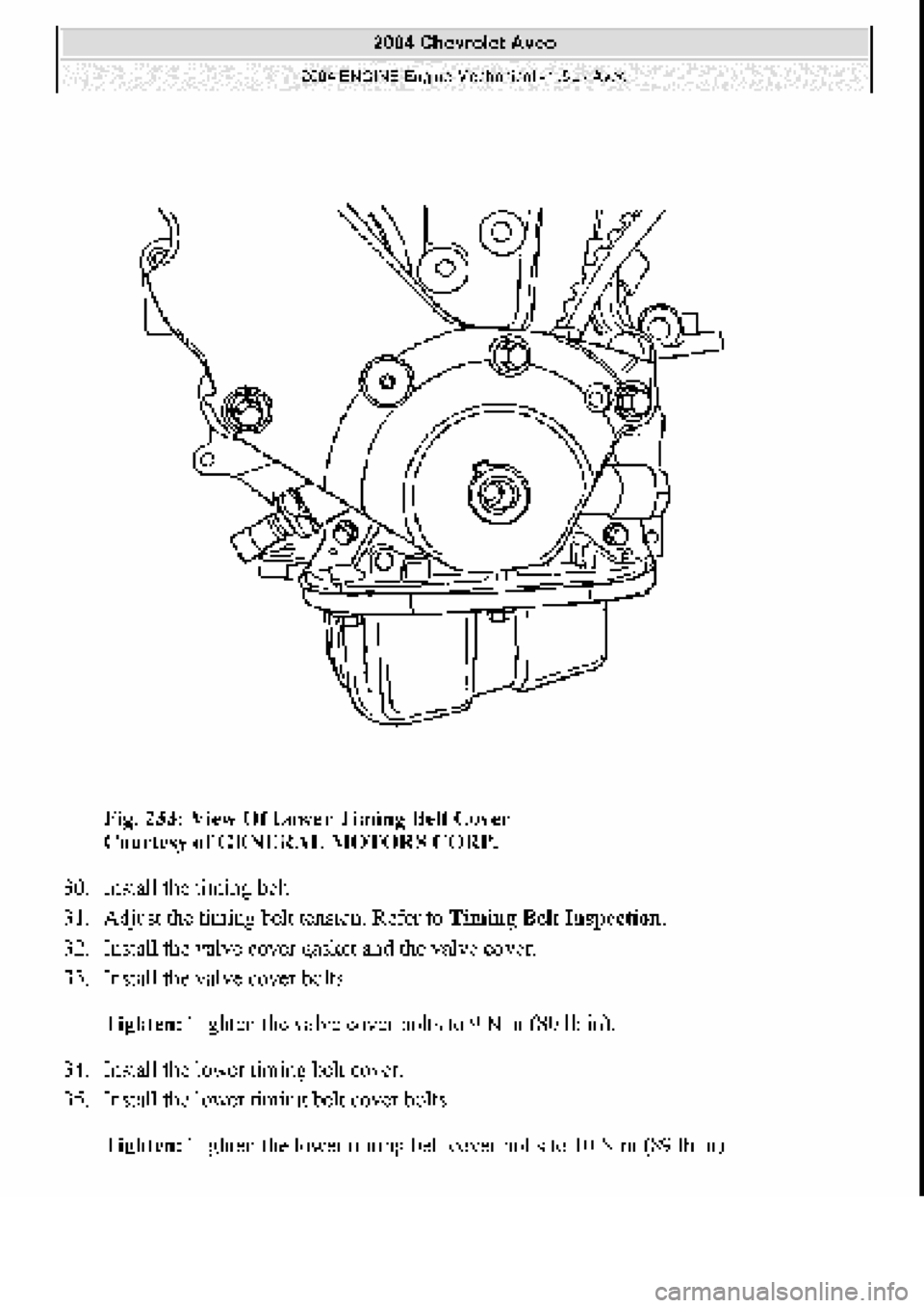 CHEVROLET AVEO 2002  Service Repair Manual 