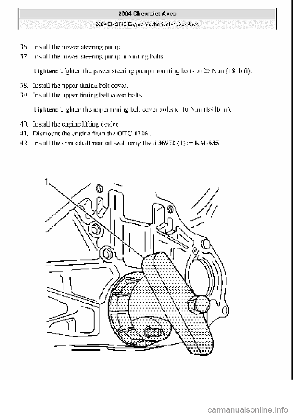 CHEVROLET AVEO 2002  Service Repair Manual 