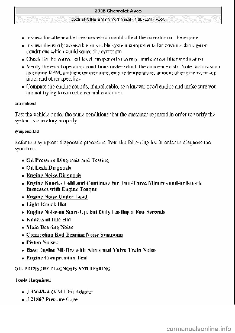 CHEVROLET AVEO 2002  Service Repair Manual 