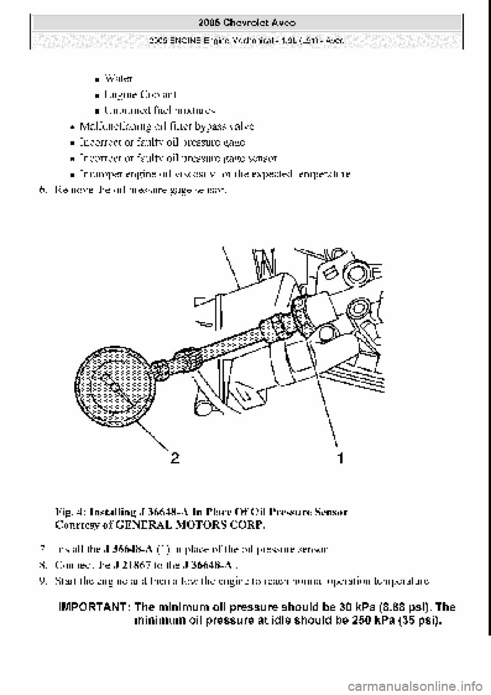 CHEVROLET AVEO 2002  Service Repair Manual 