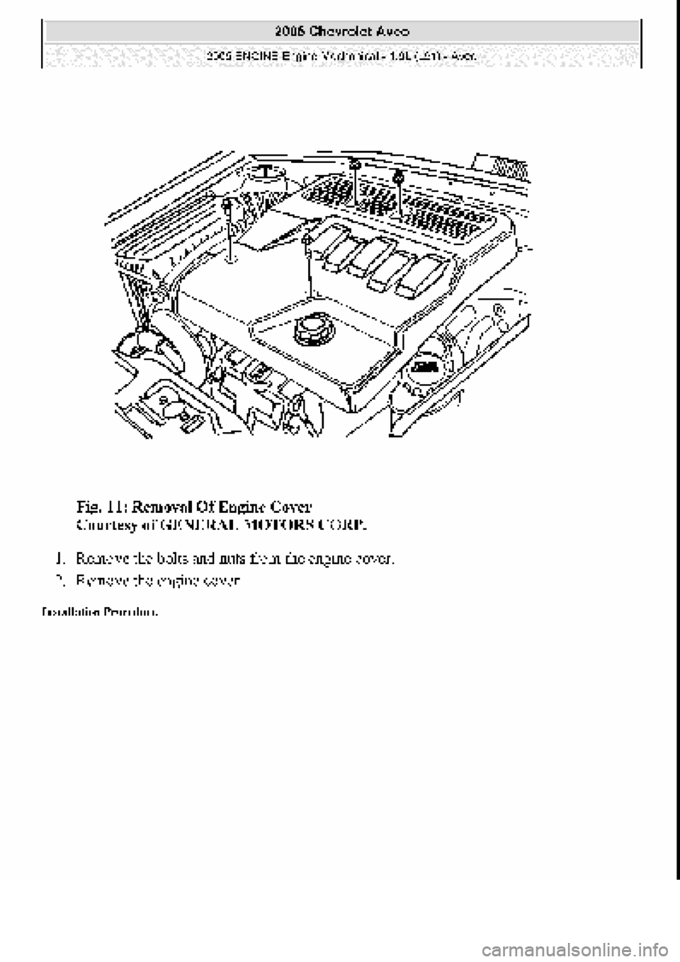 CHEVROLET AVEO 2002  Service Repair Manual 