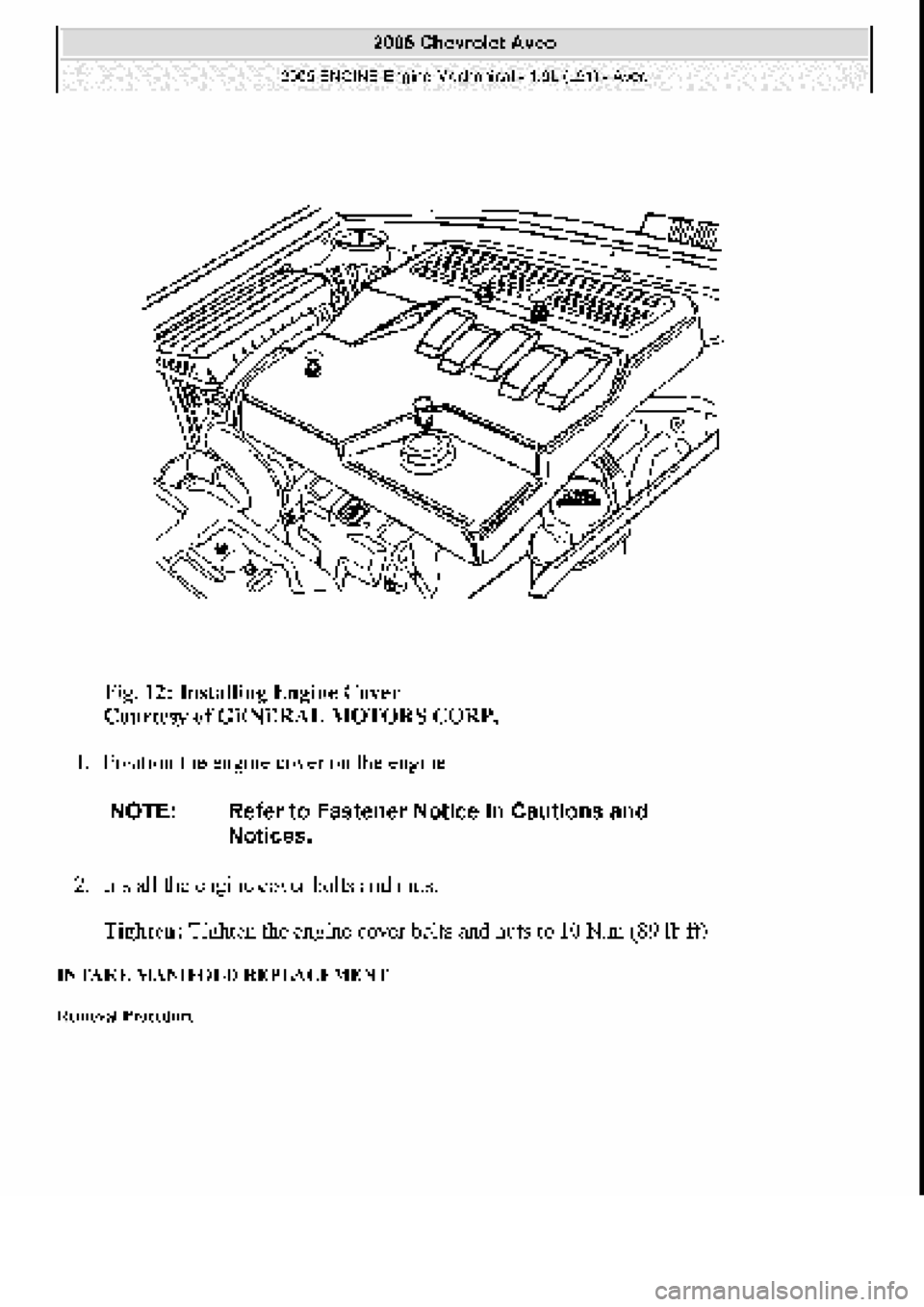 CHEVROLET AVEO 2002  Service Repair Manual 